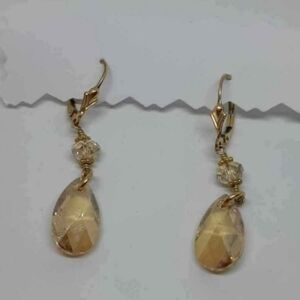 Peach Crystal Earrings